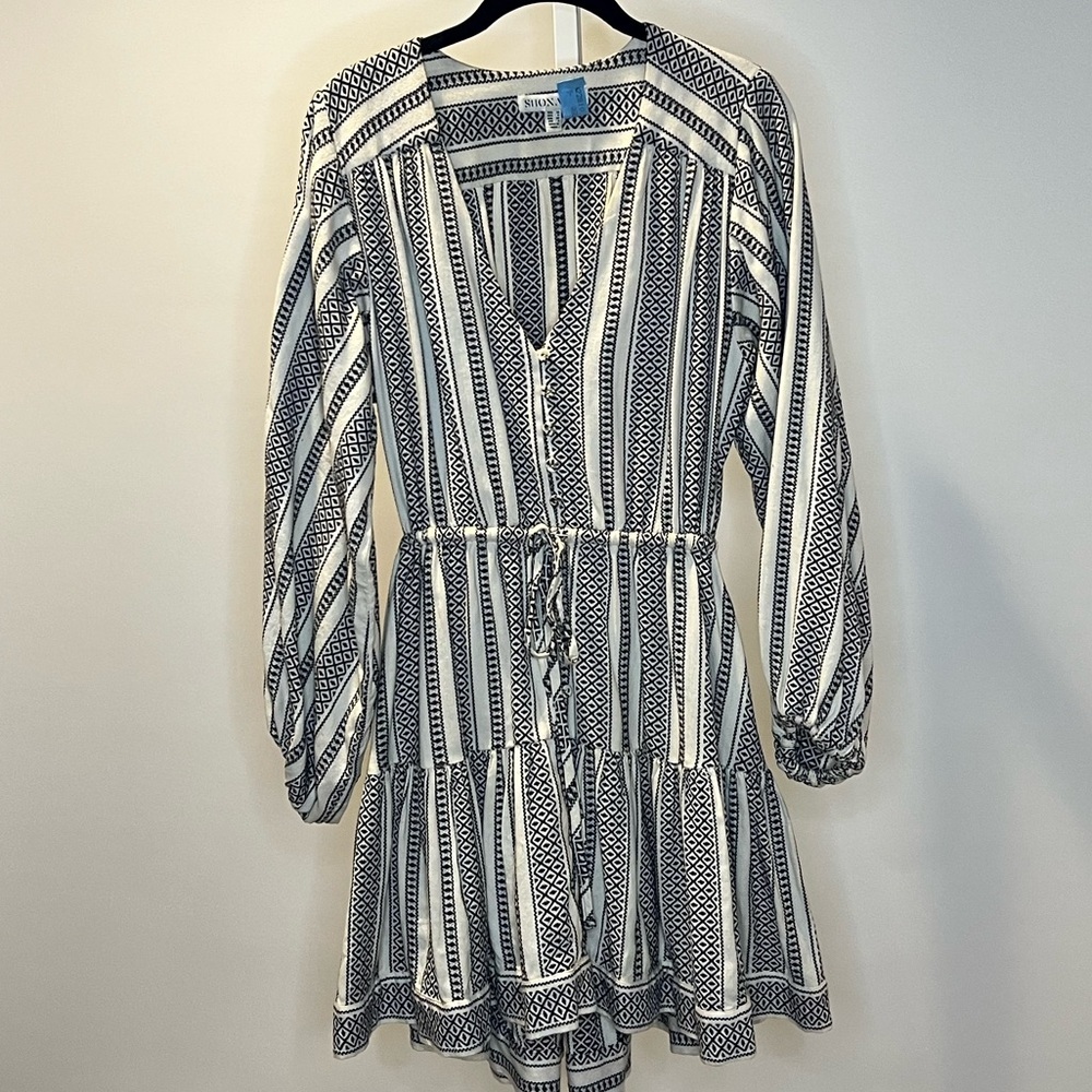 Shona Joy Lizete Balloon Sleeve Mini Dress size 6 - Picture 1 of 9